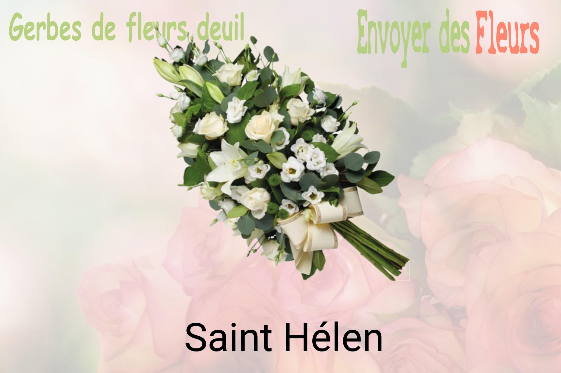 Gerbe de fleurs de deuil livrée à Saint-Hélen